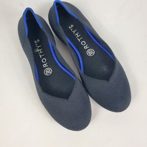 Rothy's The Flat Ballet Flats Womens Size 8 Knit Flats Black Classic Minimal